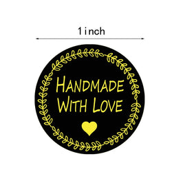 100-500pcs Round Natural Hand Made Stickers Seal Labels Cute Sticker For Cake Packaging Labels Sticker Stationery (Online Order Only)