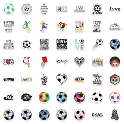 10/50/100pcs Graffiti Stickers Football Soccer Stickers for Adults Helmet Motorcycle Luggage Water Bottle Skateboard (ONLINE ORDER ONLY)