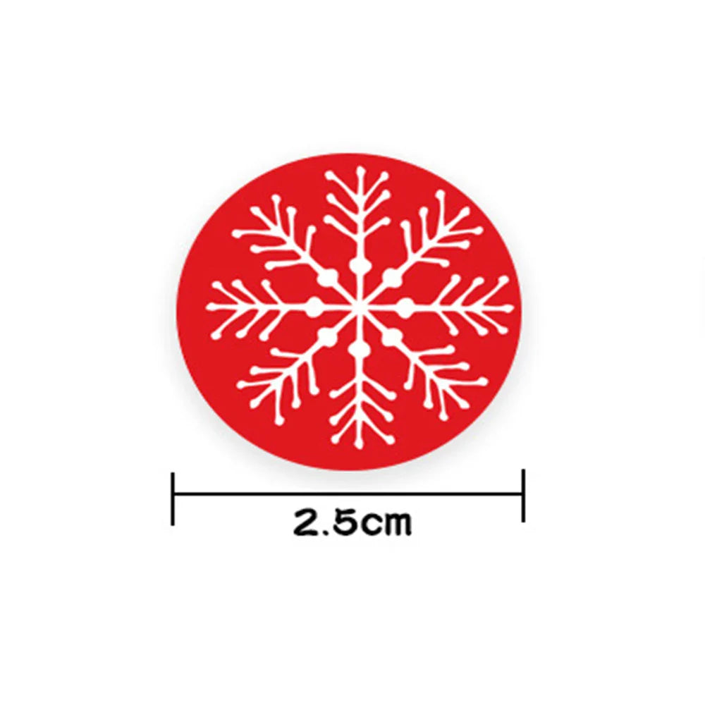 100-500pcs Christmas Sticker Red Christmas Decoration for Home Candy Bag Sealing Stickers Xmas Gifts Box Seal Labels Kerst (ONLINE ORDER ONLY)