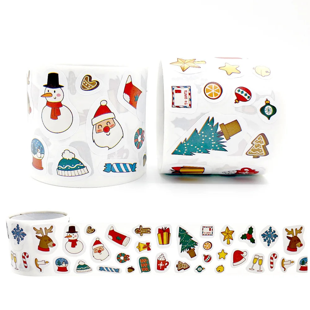 300Pcs Merry Christmas Stickers for Scrapbook, Diary, Album, Stationery, Toys (Online Order Only)
