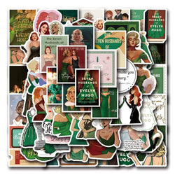 Evelyn Hugo Sticker Set: 10/30/55PCS for Phone, Laptop, Luggage, Skateboard, DIY Decals (Online Order Only)