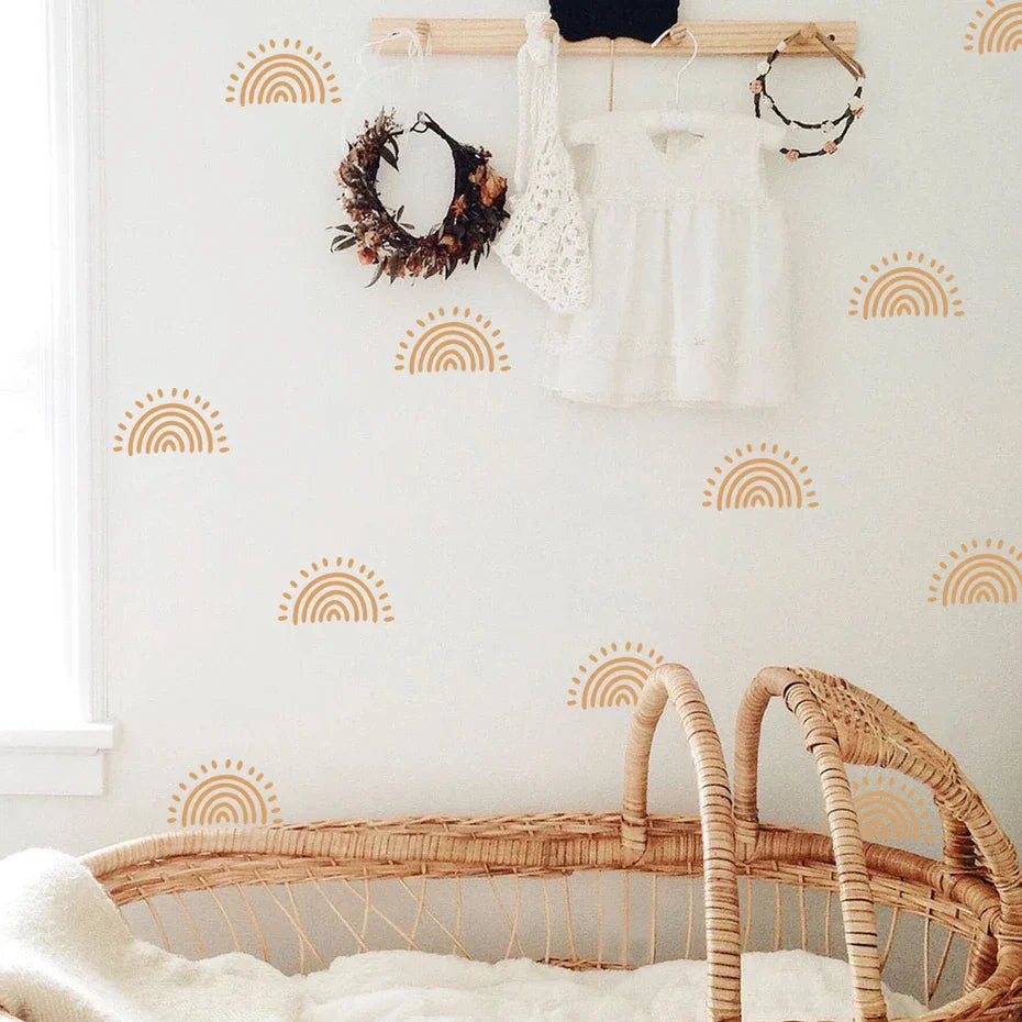 Boho Sun Nursery Wall Stickers Removable Vinyl Decals Kids Bedroom Decor (Online Order Only)