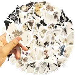 30Pcs Ink Butterfly Graffiti Stickers For Guitar Suitcase Phone Scrapbook DIY Vintage Sticker Craft Supplies (ONLINE ORDER ONLY)