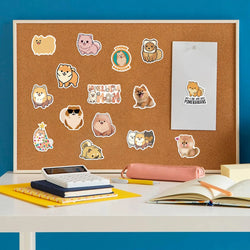 50PCS Cartoon Cute Pomeranian Stickers Dog Creative Personality Graffiti Waterproof Sticker For Suitcase Refrigerator Skateboard (ONLINE ORDER ONLY)