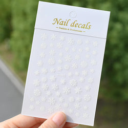 1PCS Laser Gold Snowflake Christmas Tree Nail Sticker 3D Adhesive Nail Decals Nail Art Accessories New Christmas Decoration 2024 (ONLINE ORDER ONLY)