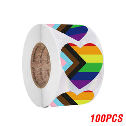 100-500Pcs Heart Shaped Stickers Scrapbooking Gift Seal Labels for Package and Wedding Decoration Stationery Sticker (ONLINE ORDER ONLY)