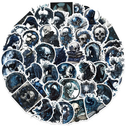 Goth Skull Stickers PVC Waterproof Skateboard Notebook Graffiti (Online Order Only)