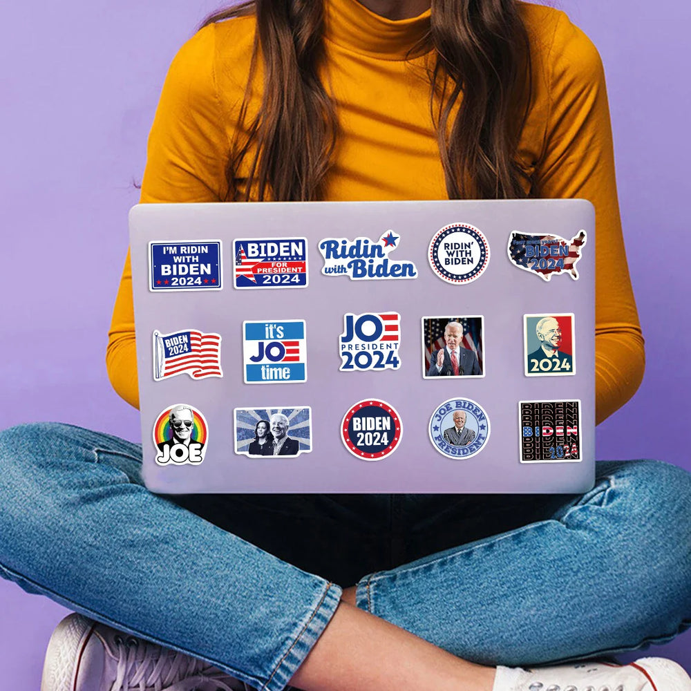 50pcs Cartoon Funny Joe Biden Harris Stickers Decals DIY Graffiti Toys For Laptop Guitar Luggage Skateboard Kids Sticker (ONLINE ORDER ONLY)