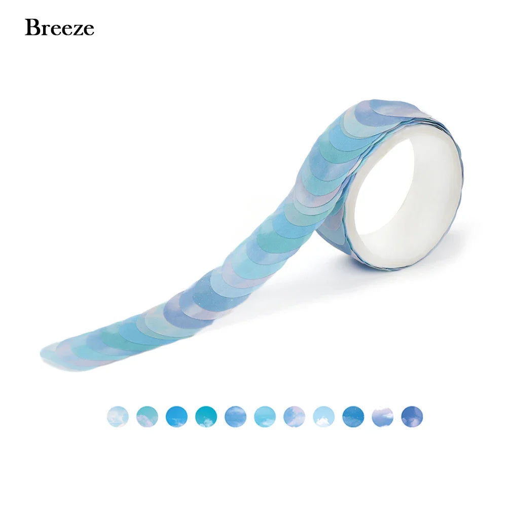 100PCs/Roll Masking Washi Tape Mushroom Butterfly Flower Adhesive Tape Stationery Decoration DIY Scrapbooking Sticker Label (ONLINE ORDER ONLY)