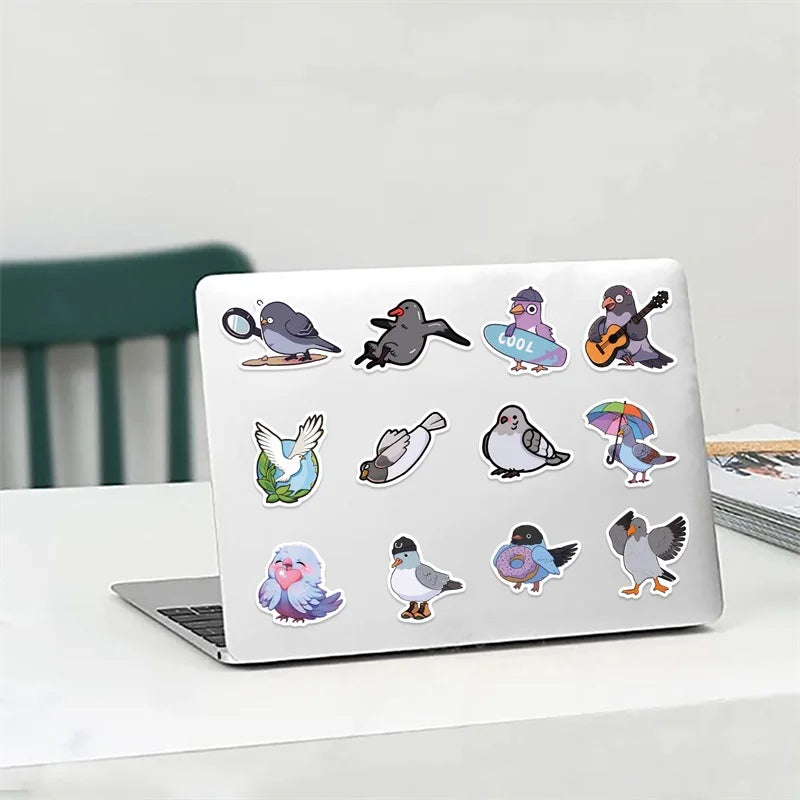 10/30/50PCS Kawaii Pigeon PVC Sticker Aesthetic Chidlren's Korean Stationery Decoration Scrapbooking School Supplies for Kids (ONLINE ORDER ONLY)
