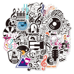 10/50Pcs Motivational Music Stickers Inspirational Phrases DIY Waterproof Phone Notebook Guitar Car Bike Wall Graffiti Decals (Online Order Only)