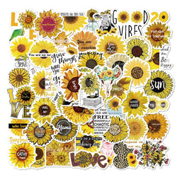 10/50Pcs You Are My Sunshine Sunflower Cartoon Graffiti Stickers Laptop Luggage Scrapbook Diary Phone Guitar Sticker Kid Toy (ONLINE ORDER ONLY)