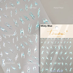 Golden Ink Brush Hot Stamping Irregular Lines Texture Sensation Moon Advanced Feeling Adhesive Nail Art Sticker Manicure Decals (Online Order Only)