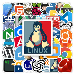 Funny Development Stickers Programming Java JS Php Docker Html Application Decorative Decal for Laptop Phone Luggage Waterproof (Online Order Only)