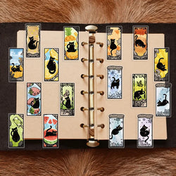 50pcs Cartoon Fantasy Cat Mysterious World Aesthetic Stickers Luggage Laptop Guitar Phone Waterproof PET Car Decals (Online Order Only)