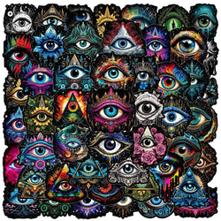 Evil Eye Stickers 10/25/50pcs Waterproof for DIY Scrapbooking, Phone, Laptop, Skateboard, Helmet (Online Order Only)