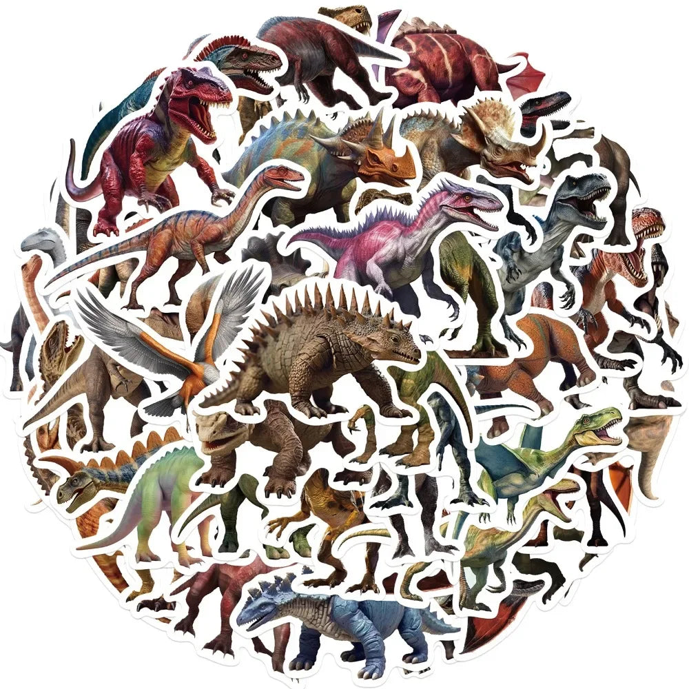 10/50Pcs Dinosaur Stickers Kids Toy Gift DIY Laptop Phone Suitcase Notebook Ancient Animal Sticker Graffiti Decals (ONLINE ORDER ONLY)