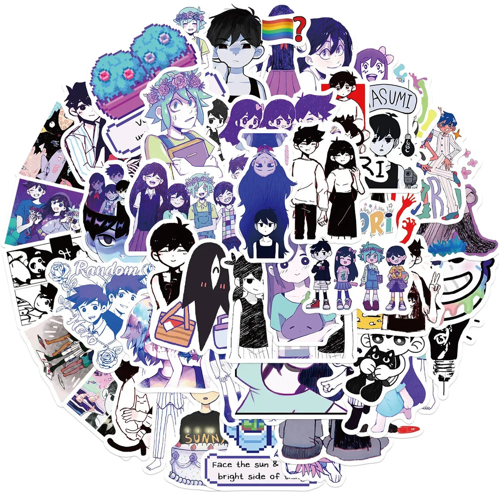 Omori Game Stickers 10/30/50Pcs for Suitcase, Skateboard, Laptop, Luggage, Fridge, Phone, Car, DIY Decal (ONLINE ORDER ONLY)