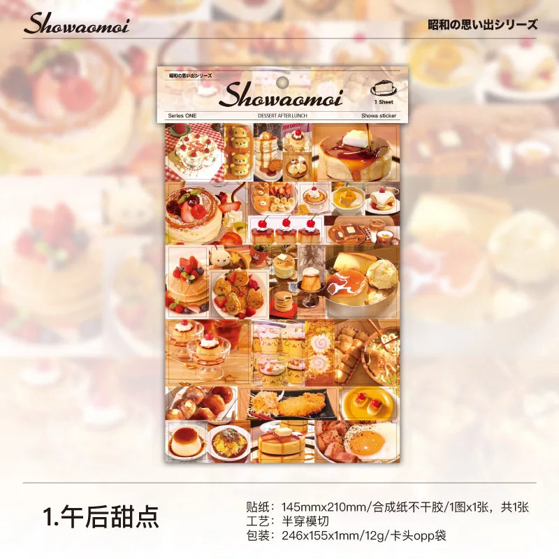 1Piece Showa Memories Series Cute Sticker for Phone Camera Luggage Journal Sticker Kawaii Decoration Sticker Gift (ONLINE ORDER ONLY)
