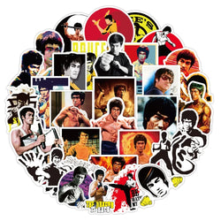 10/50pcs Funny li xiaolong China Kung Fu Sticker For Laptop Phone Luggage Funny Graffiti Decal DIY Toy Waterproof Stickers (Online Order Only)