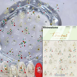Snowman Apple Stars Gift Bell Snowflake Christmas Tree 3D Jelly Self Adhesive Nail Art Stickers Santa Claus Xmas Manicure Decals (ONLINE ORDER ONLY)