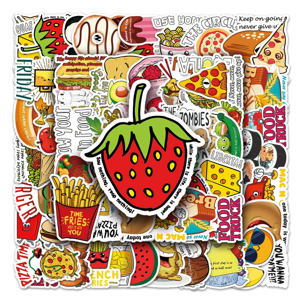 50Pcs Cartoon Waterproof Vinyl Stickers for Skateboard, Snowboard, Home Decor (Online Order Only)