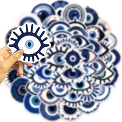 10/30/50PCS Cartoon Turkish Evil Eye Stickers Aesthetic Decoration Skateboard Scrapbook Phone Laptop Helmet Bike Decals DIY Toys (ONLINE ORDER ONLY)