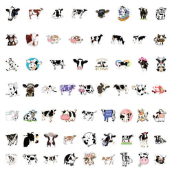 10/30/60PCS Dairy Cow Cartoon Stickers Animal Graffiti Decals Kids Toys Decoration Luggage Laptop Phone Guitar Car Bike Sticker (ONLINE ORDER ONLY)