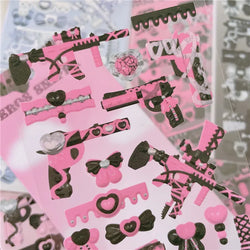 Cute Sweet Cool Gun Decorative Stickers Korean ins Hand Account Idol Card DIY Material Sticker Personalized Kawaii Stationery (ONLINE ORDER ONLY)
