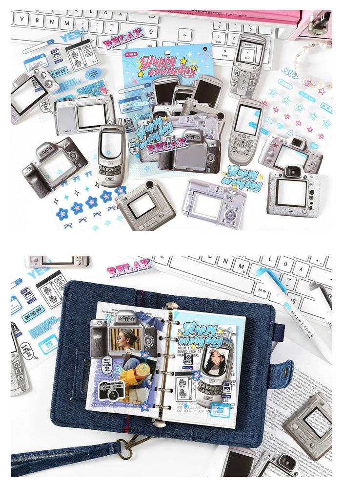 15pcs/lot American Style Retro Material Pack Paper Card Decorative Sticker for Photo Frame Planner Journal DIY Collage (ONLINE ORDER ONLY)