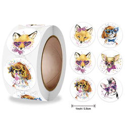 100-500pcs cartoon Animals Stickers for kids classic toys sticker school teacher reward sticker 6 designs pattern Dog CAT (Online Order Only)