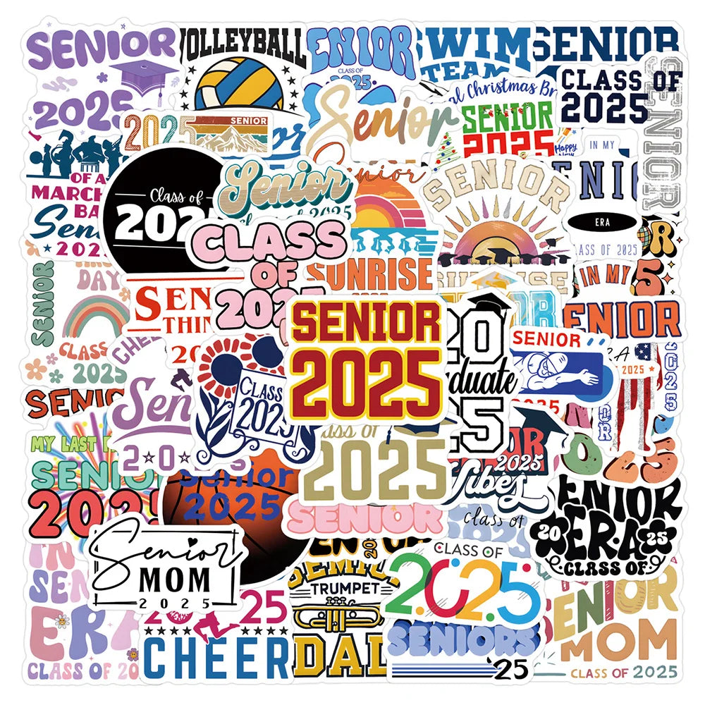 Senior Stickers Cartoon Graffiti Decals DIY Skateboard Bike Phone Notebook Fridge Kids Toy 10/30/55pcs (ONLINE ORDER ONLY)