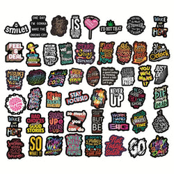 50pcs Motivational Phrase Stickers Encouragement Inspirational Quotes Scrapbook Stationary Office Study Room Sticker Decal (ONLINE ORDER ONLY)