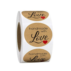 500pcs/roll Handmade with Love Letter Stickers Thank You Stickers Labels Wedding Box Gift Packing Decoration Stationery Stickers (ONLINE ORDER ONLY)