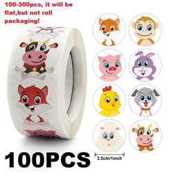 100-500PCS New Kids Stickers Korean Stationery Rolling Cartoon Animal Stickers Roll Small Packaging Stickers Photocard Decor (ONLINE ORDER ONLY)