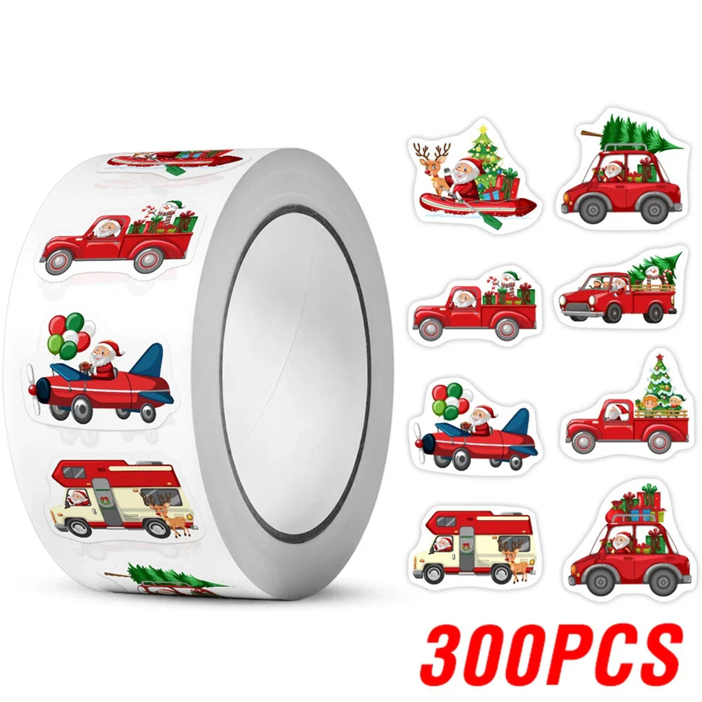 100-500pcs New Christmas Stickers Children Stickers Cute Cartoon Packaging Stickers Photocard Decor Lables for Kid Stationery (ONLINE ORDER ONLY)