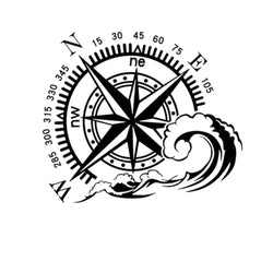 Ocean Compass Styling Car Stickers for SUV Camper RV Van Motorhome Caravan Pickup Vinyl Decal Decoration Auto Tuning (ONLINE ORDER ONLY)