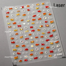 Beach Colourful Conch Dolphin Shell Starfish Jellyfish Star Summer Sea Wave Vacation Mode Water Bubble Nail Art Stickers Decals (Online Order Only)