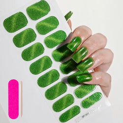 Nude Pink French Semi-Cured Gel Nail Patch Slider Adhesive Waterproof Long Lasting Full Cover Gel Nail Sticker UV Lamp Needed *^ (ONLINE ORDER ONLY)