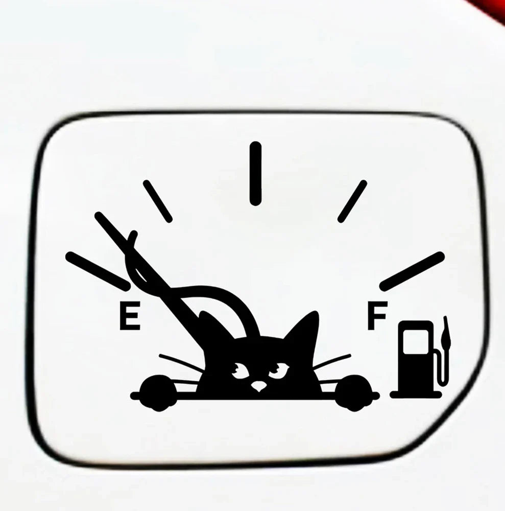 Peeping Cat Full Gas Gauge Sticker for Car Fuel Tank Cap Door Decoration Automotive Supplies Outdoor Stickers Pvc Vinyl Decals (ONLINE ORDER ONLY)