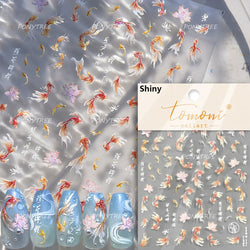 Jellyfish Schools of Fish Shoal Mermaid Tail Seahorse Dreamy Ocean Starfish Shell Coral Adhesive Nail Art Sticker Manicure Decal (ONLINE ORDER ONLY)