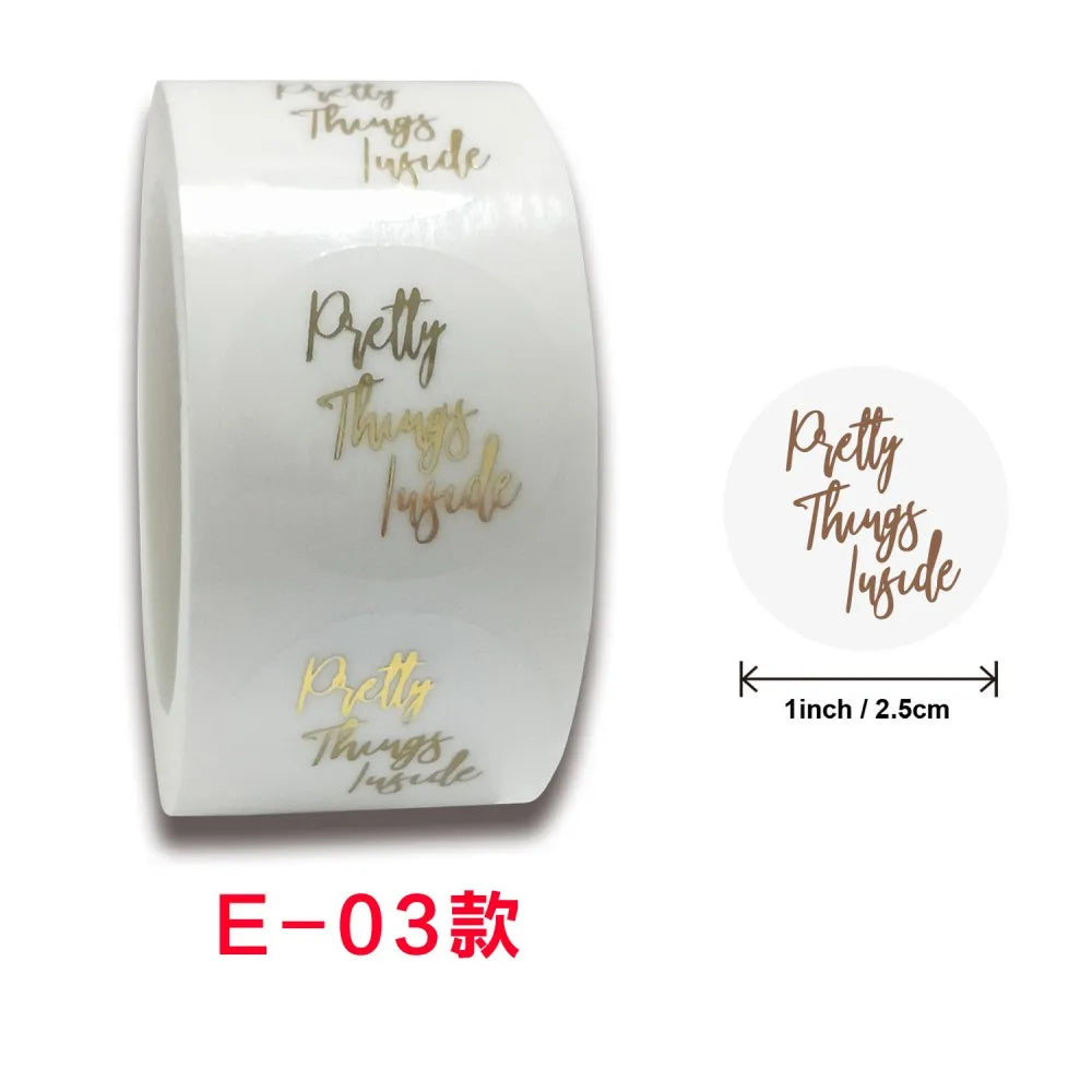 50-500pcs Luxury Bronzing Labels Thank You for Your Order Stickers Baking Seal Labels for Shop Business Package Gift Sticker (ONLINE ORDER ONLY)