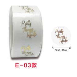 50-500pcs Luxury Bronzing Labels Thank You for Your Order Stickers Baking Seal Labels for Shop Business Package Gift Sticker (ONLINE ORDER ONLY)