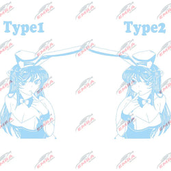 Anime Sticker Rabbit Girl For Car Stickers Decoration Window Door Rear Windshield External Accessories Die Cutting Vinyl Decals (ONLINE ORDER ONLY)