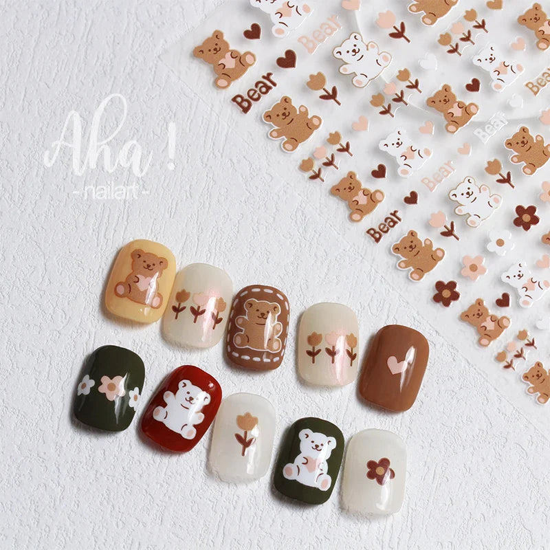 1pc 3D Cloud Moon Design Nail Art Stickers Ultra Thin Self Adhesive Nail Art Decals White Clouds Nail Art Decoration Supplies *N (Online Order Only)
