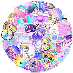 Cartoon Girl Aesthetic Stickers for Kids - Laptop, Guitar, Phone, Car, Scrapbook, Luggage Decals (10/30/50pcs) (Online Order Only)