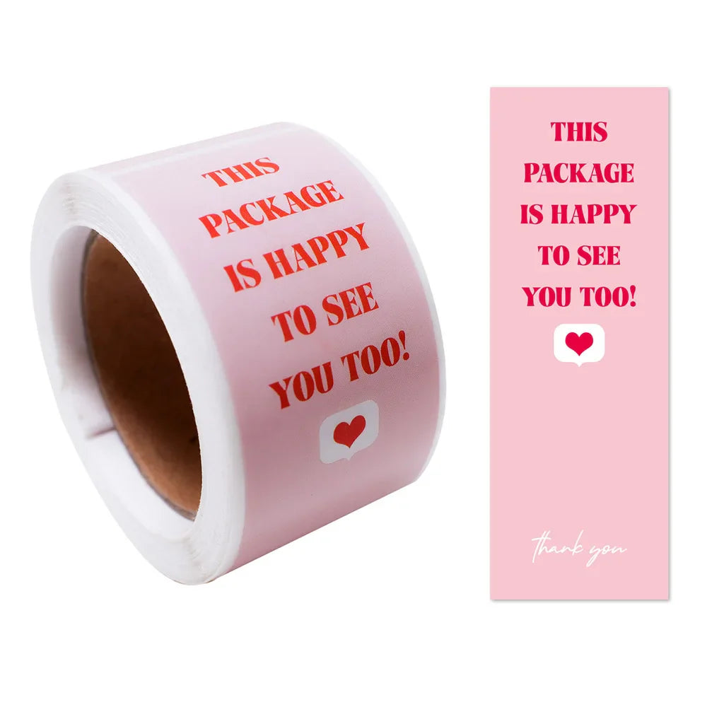 100pcs/Roll 3*9cm Thank You For Your Purchase Stickers For Small Business Gift Package Personalized Labels (Online Order Only)