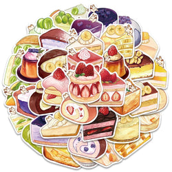 10/40Pcs Cute Kawaii Cartoon Food Cake Dessert Aesthetic Stickers Decals Laptop Phone Scrapbook Stationery Sticker Kid Toy (ONLINE ORDER ONLY)