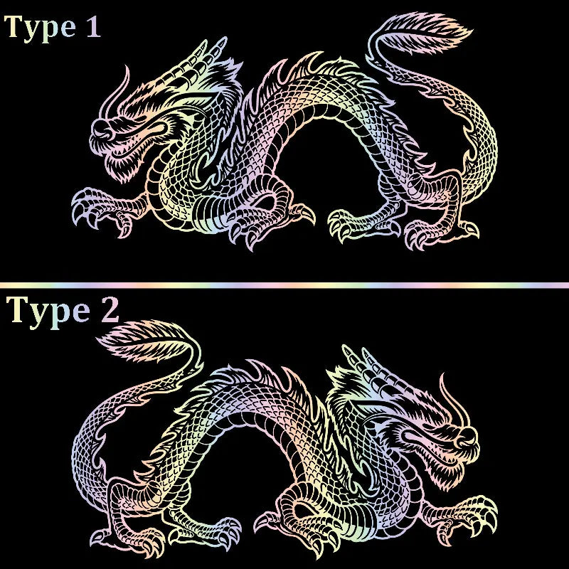 Anime Detachment Car Sticker The Black Dragon Body Big Picture Decoration Movement Style Die Cutting Waterproof PVC Vinyl Decals (ONLINE ORDER ONLY)