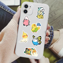 Kawaii Cute Cartoon Parrot Bird DIY Toy Gift Decal Decorative Graffiti Stickers for Phone Luggage Laptop Scrapbook Waterproof (ONLINE ORDER ONLY)